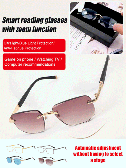 Smart Reading Glasses - Auto-Adjust 100-700 Degrees for Crystal-Clear Vision