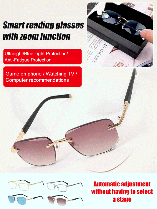 Smart Reading Glasses - Auto-Adjust 100-700 Degrees for Crystal-Clear Vision