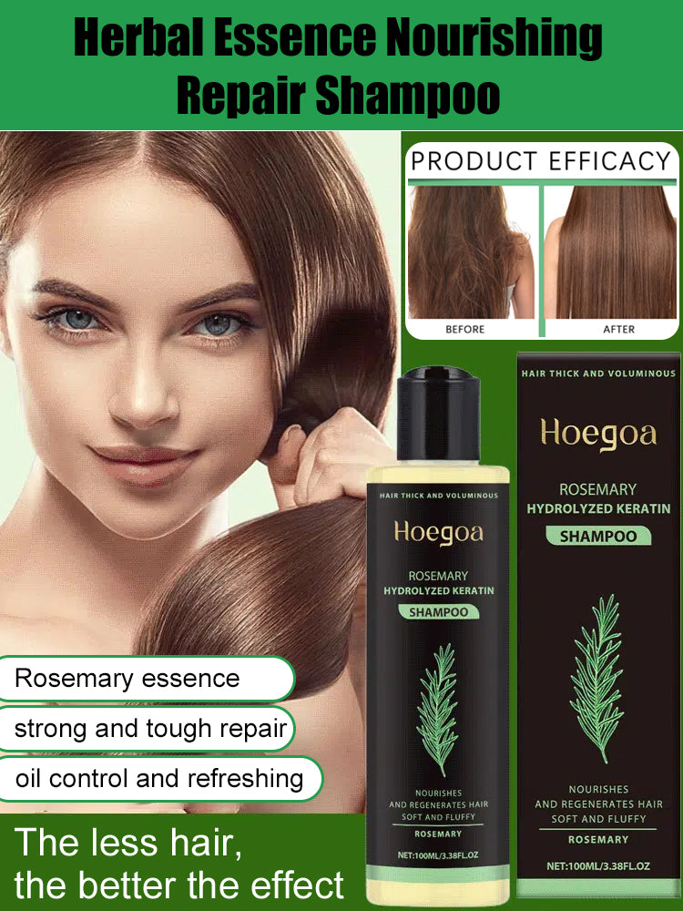 ⭐[The less hair, the better the effect] Herbal Essence Nourishing Repair Shampoo.👩‍⚕️Doctor-recommended! Formulated for thinning hair and severe hair loss.🌿Infused with rosemary + cinnamon extract—even bald spots grow new hair!