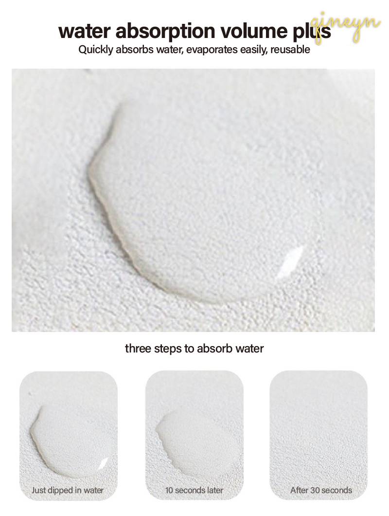 [Water-Absorbing & Oil-Resistant] Rose-Patterned Kitchen & Bathroom Diatomaceous Earth Drain Mat