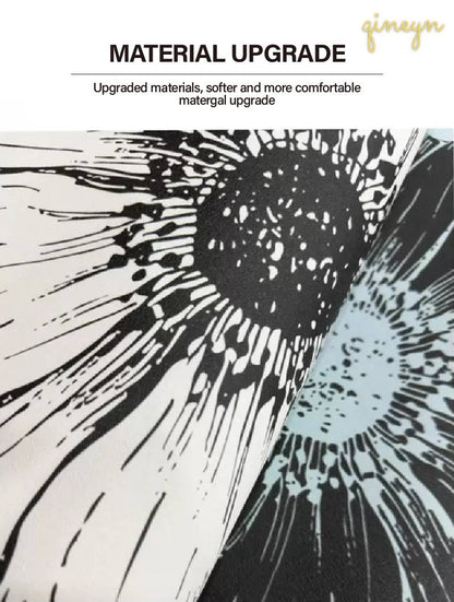 [Water-Absorbing & Oil-Resistant] Rose-Patterned Kitchen & Bathroom Diatomaceous Earth Drain Mat