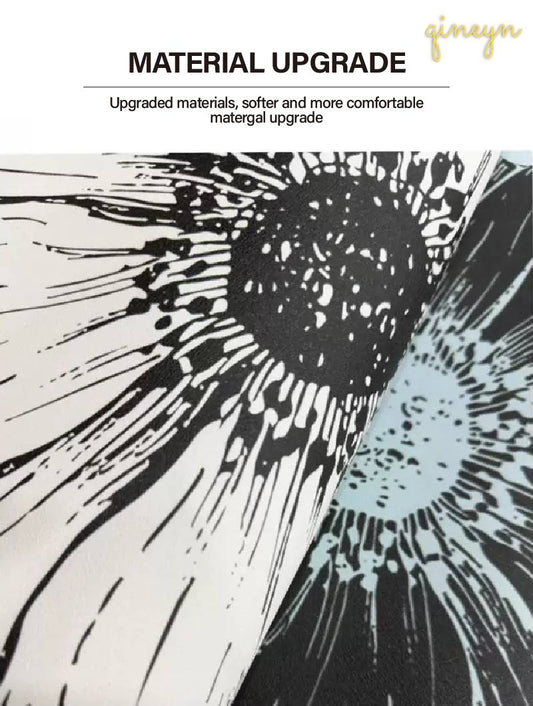 [Water-Absorbing & Oil-Resistant] Rose-Patterned Kitchen & Bathroom Diatomaceous Earth Drain Mat