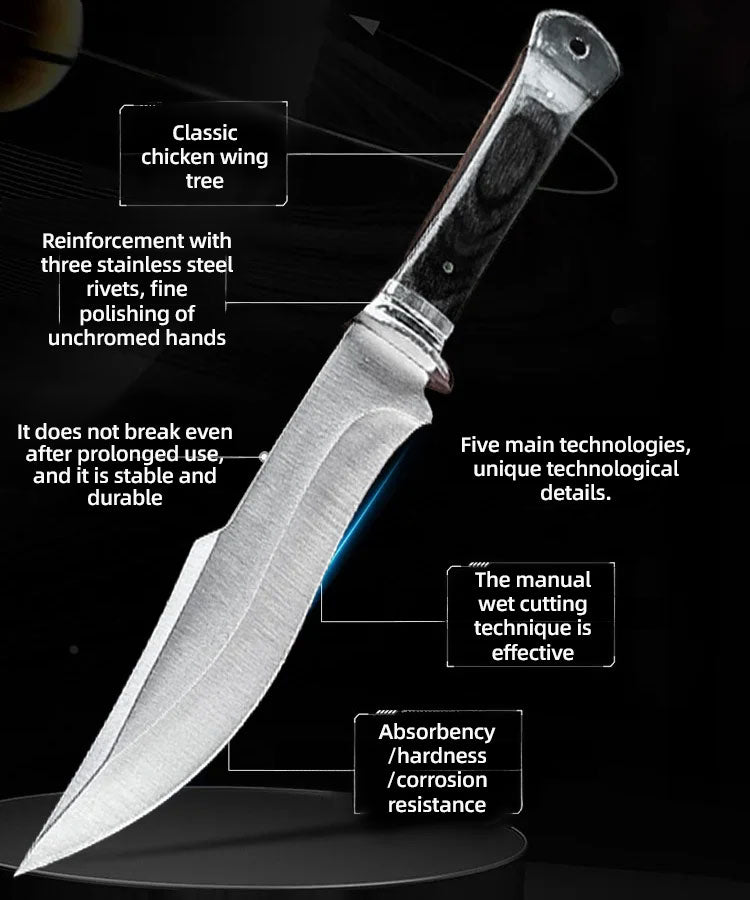 ⚡【Razor-Sharp Forever】Cuts Through Bone Like Butter，Full-Tang Steel, From Kitchen to Combat