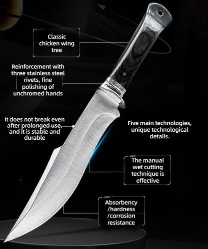 ⚡【Razor-Sharp Forever】Cuts Through Bone Like Butter，Full-Tang Steel, From Kitchen to Combat
