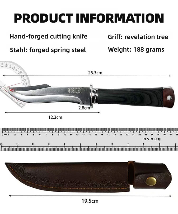 ⚡【Razor-Sharp Forever】Cuts Through Bone Like Butter，Full-Tang Steel, From Kitchen to Combat