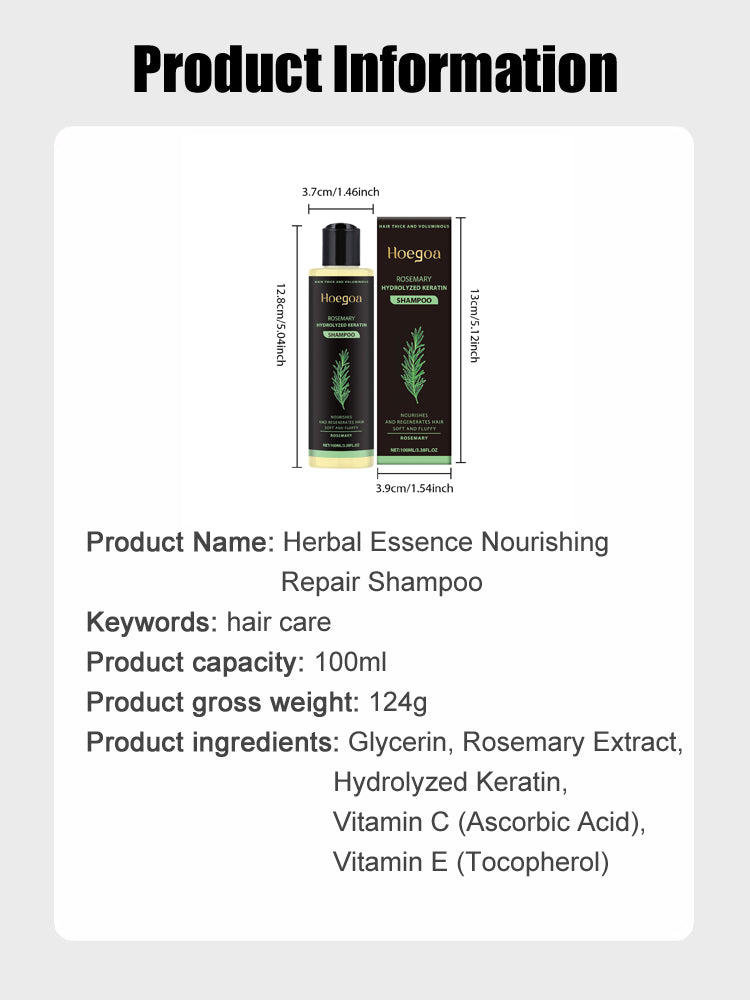 ⭐[The less hair, the better the effect] Herbal Essence Nourishing Repair Shampoo.👩‍⚕️Doctor-recommended! Formulated for thinning hair and severe hair loss.🌿Infused with rosemary + cinnamon extract—even bald spots grow new hair!