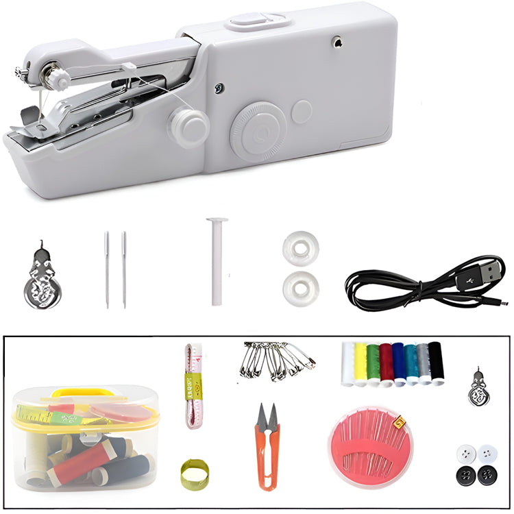 Multifunctional handheld small sewing machine